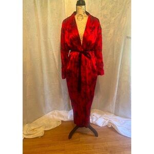 SzL/XL, Fredericks of Hollywood, vintage, black and red, Asian inspired robe.